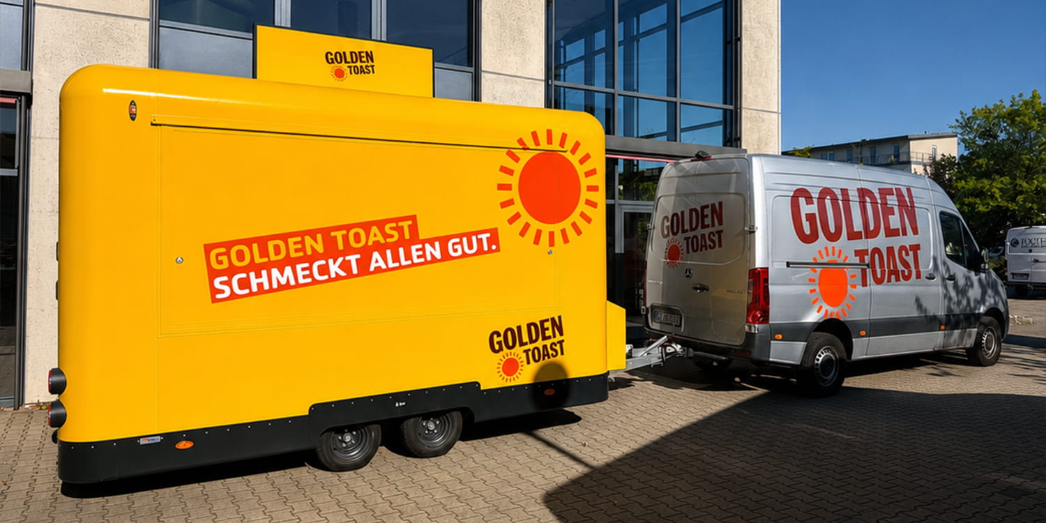 Golden Toast Foodanhänger