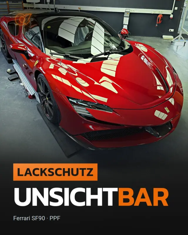 Der nächste Ferrari. Derselbe Anspruch. Unsichtbarer Schutz. ✨ Diesmal durften wir einen Ferrari SF90 mit eine …