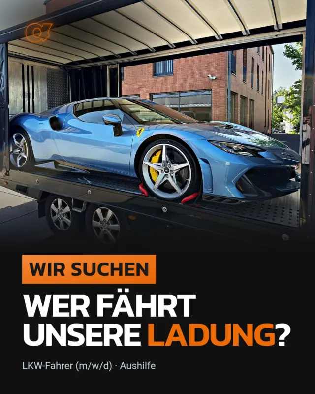 Unser Autotransporter sucht einen zweiten Fahrer mit 7,5-Tonnen-Schein. 🚚 Bei uns stehen jede Woche Sportwagen …
