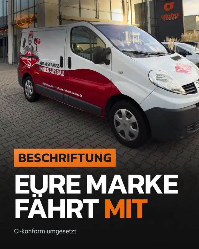 Auf dem Weg zum Auftrag schon für den nächsten werben. 🚐 Wir bringen eure Corporate Identity auf die Straße –  …